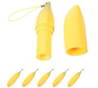 6 Pièces Tube de Soin pour Lèvres Banane Jaune 5G en Plastique | Format Compact et Portable, Usage Voyage et Création Maison, Style Féminin, Facile à Remplir