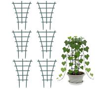6 Pièces Tuteur Plante Grimpante Empilables Treillis Jardin Treillis pour Plantes Grimpantes Exterieur Support Grimpant pour Interieur Petit Plant Treillage Planter D'intérieur Fleurs (Vert Foncé)