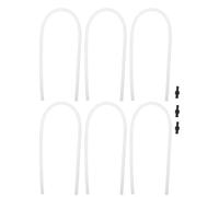 6 Pièces Tuyau de Lait en Silicone, avec Adaptateurs | Tube Transparent Haute Température, Inspection Facile et Usage Hygiénique, pour Cafés et Personnel