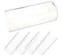 6 Pièces Vase Cylindre en Verre Transparent, Grand Modèle