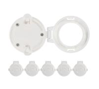 6 Pièces Verrou de Sécurité Bouton Garçon et Filles | ABS Blanc, Protection Touche, Lot de Trois, Couvercles pour Démarrage et Commandes