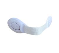6 Pièces Verrous de Sécurité Adhésifs, Blancs, Faciles à Installer | ABS et Sangle PP, Fixation Double Face, Usage sur Coins, Placard, Toilette et Distributeur D’eau