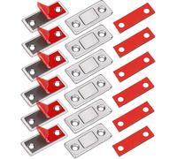 6 Pieces Very Thin Cupboard Door Magnet Stick On Magnetic Latch Adhesive Closure Strong Furniture Magnet Sticker For Sliding Door Drawers,Wardrobe
