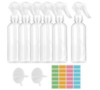6 piezas 200 ml Spray Vide, Niebla Fina Vaporisateur Vide con 24 Etiquetas y 2 Embudos, PET Flacon Spray Vide, Bouteille Spray Vide para Limpieza Del Hogar, Jardín, Peluquería, Plantas, Flores