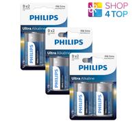 6 Piles Alkalines Ultra Philips D 1,5V Blister LR20 Mono 2bl Exp 2029 Neu