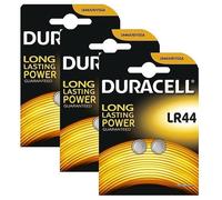 6 Piles bouton LR44 DURACELL V13GA AG13 L1154 A76