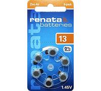 6 piles bouton ZA675 zinc-air 1,4V 650 mAh Renata