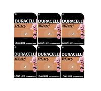 6 piles Duracell 376/377 SR626 SR626SW avec oxyde d'argent (6 ampoules de 1 batterie)