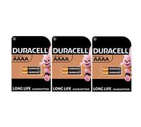 6 piles Duracell AAAA Alcaline (3 ampoules de 2 batteries)