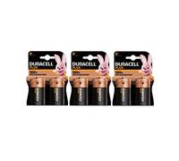6 piles Duracell D Plus LR20 MN1300 Alcaline (3 ampoules de 2 batteries)