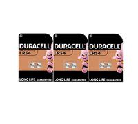 6 piles Duracell LR54 LR1130 V10GA 189 191 (3 ampoules de 2 batteries)