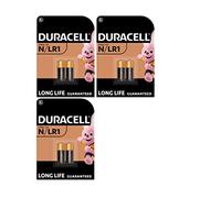 6 piles Duracell N/LR1 E90 (3 ampoules de 2 batteries)