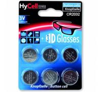 HyCell Lot de Piles Plates CR2032 (6 pces) - Piles Bouton pour clés de Voiture, horloges, bips de Parking, systèmes d'ouverture de Garage, etc. - Piles universelles résistantes à Haute capacité