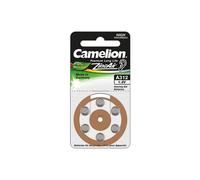 6 piles pour appareil auditif Camelion Zinc-Air A13 0% Mercury/Hg - Marron