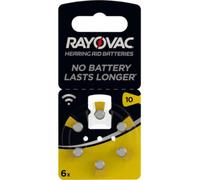 6 piles pour appareils audififs 10 Retail 1,45V 105 mAh Rayovac