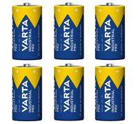 6 piles R-14 LR14 C 1,5 V alcalines Varta Industrial Pro