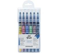 Sennelier Pochette de pinceaux Ink Brush – Encre aquarellable – 6 pièces