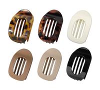 6 Pinces De Cheveux Ovales, Pinces De Cheveux Décoratives De Femmes, Aiguilles De Cheveux En Plastique, Pinces De Cheveux Simples, Clips De Fixation De Style Peur.