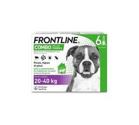 6 Pipettes Combo Chien L 20 a 40 kg Puces tiques et pou