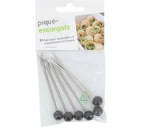 6 piques à escargots en inox et plastique 8,5 cm Multicolore G