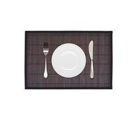 6 Placemats bamboe 30 x 45 cm donkerbruin242110
