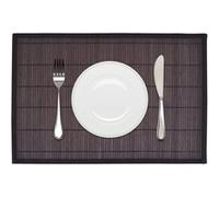 6 Placemats bamboe 30 x 45 cm donkerbruin242110 Brun G