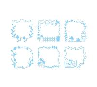 6 pochoirs floraux rétro creuser modèle dessin art artisanat fournitures de peinture murale scrapbooking peinture florale pochoir dessin journal fleur