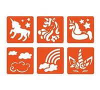6 pochoirs Licorne Orange G