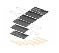 Rosenstein & Söhne 6 poêlons à fromage pour barbecue et raclette avec manche pliable