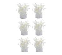 6 poids de ballon en aluminium brillant, White | de ballon réfléchissant en aluminium PET, pour anniversaire, mariage, décoration d ' anniversaire,