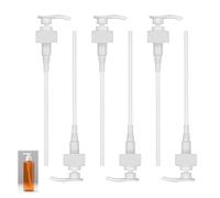 6 Pompe Sirop Reutilisable Distributeur Bouteille 500ml 1000ml Cuisine | Calibration precise, tube long, adapte flacon standard, pression fluide, lavable, boisson, usage domestique journalier