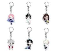 6 Porte Clés Alien Stages Jeux Figurine Cosplay Accessoires Mignon Acrylique Keychain Merch