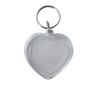 6 Porte-clés Coeurs transparents 45 mm