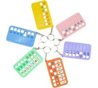 6 porte-clés de calendrier des tâches, tableau de planification des tâches, tableaux de liste de contrôle des notes hebdomadaires quotidiennes avec 18 cartes de liste d'autocollants pour enfants et