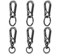 6 Porte-Clés en Métal À Suspension Rapide, Amovibles pour Une Utilisation, Stables Et Durables, Adaptés Au Stockage des Clés, À La Suspension Et À La Finition des Sacs À Dos.