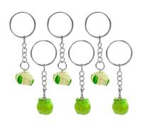 6 Porte - Clés, Moules À Chou-Fleur Et Chou, Pendentifs Créatifs Amusants, Décoration De Sac, Cadeaux À Thème De Cuisine.