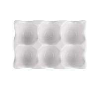 6 Porte-oeuf En Céramique Œuf Frais Coquetier Oeufs Conteneur De Stockage Coquetier Pour Réfrigérateur En Céramique Oeuf Gardien Cartons D'oeufs Grille D'oeufs Antidérapant Blanche