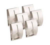 Carlo Milano : 6 porte-serviettes adhésifs en acier inoxydable