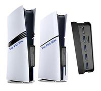 6 Ports USB Hub for PS5 Pro/Slim Console, High-Speed Expander Hub Charger Port with 4 USB-A 2.0 + 1 USB Charging Port + 1 Type C Port, Compatible with PlayStation 5 Pro/Slim Front Jacks