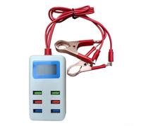 6 ports USB pour chargeur Clip 12-24 V avec écran LCD pour voiture, bateau, RV - Support de câble de charge rapide Organiseur Blanc
