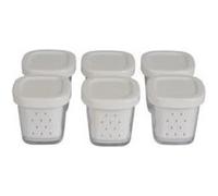 6 Pots de Yaourt Tefail Multi Delices Express XF1001E1 en Verre Blanc