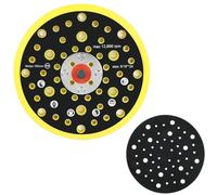 6 Pouces 52 Trous Plateau Ponceuse Compatible Mirka Deros Abranet Orbitale | 150mm plateau de Ponçage Disque Meuleuse Set Filetage 5/16 Base de Poncage pour le Meulage de Polissage