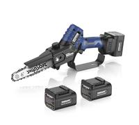 6 pouces 600 W / 21 V / 4000 mAh*2, tronçonneuse électrique professionnelle avec lubrification automatique, scie d'élagage sans fil pour couper du bois dans les vergers et les vignobles - Modèle CS-2S