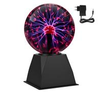 6 Pouces Boule Plasma Magique, Lampe Plasma Interactive avec Contrôle Tactile et Commande Vocale, Idéale pour Décoration Enfants, Fêtes et Pédagogie - Cadeau Original pour Noël et Anniversaire