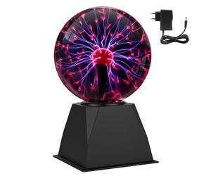6 Pouces Boule Plasma Magique, Lampe Plasma Interactive avec Contrôle Tactile et Commande Vocale, Idéale pour Décoration Enfants, Fêtes et Pédagogie - Cadeau Original pour Noël et Anniversaire