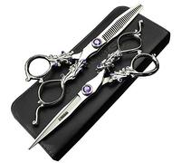 6 pouces Coiffure pour ciseaux de coiffure Violet Gem Cheveux fin Ciseaux japonais en acier inoxydable Ciseaux de coiffure outils