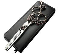 6 pouces de coiffure de haute qualité ciseaux costume coiffeur professionnel cheveux ciseaux éclaircie couper les cheveux