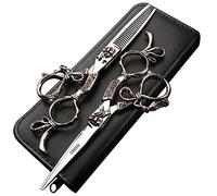 6 pouces Haut de gamme Ensemble de ciseaux de coiffure Coiffeur professionnel Barber Ciseaux Coupe mince Cisailles Coupe de cheveux cassés