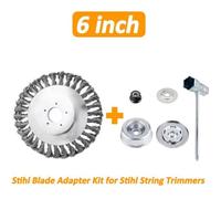 6 pouces pour Stihl Set - Tête de coupe herbe universelle Stihl, roue en fil'acier, brosse à mauvaises herbes