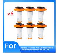 6 Pré-Filtres Lavables et Réutilisables pour Aspirateur Sans Fil pour Rowenta X-FORCE FLEX 9.60